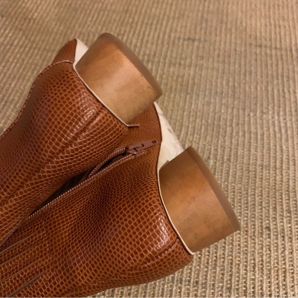 Charlotte Stone Henri Boots, 6, Brown/Tan, Retro Square Toe 60s Y2K - Picture 7 of 16